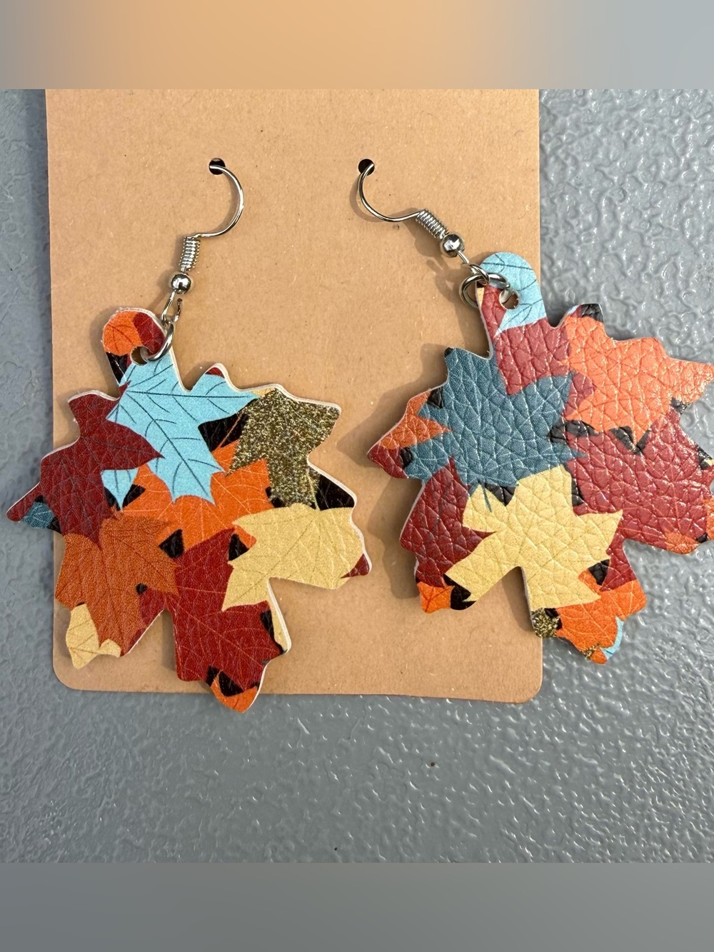 Fall colors earrings Maple Leafs